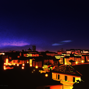 シエナの夜景